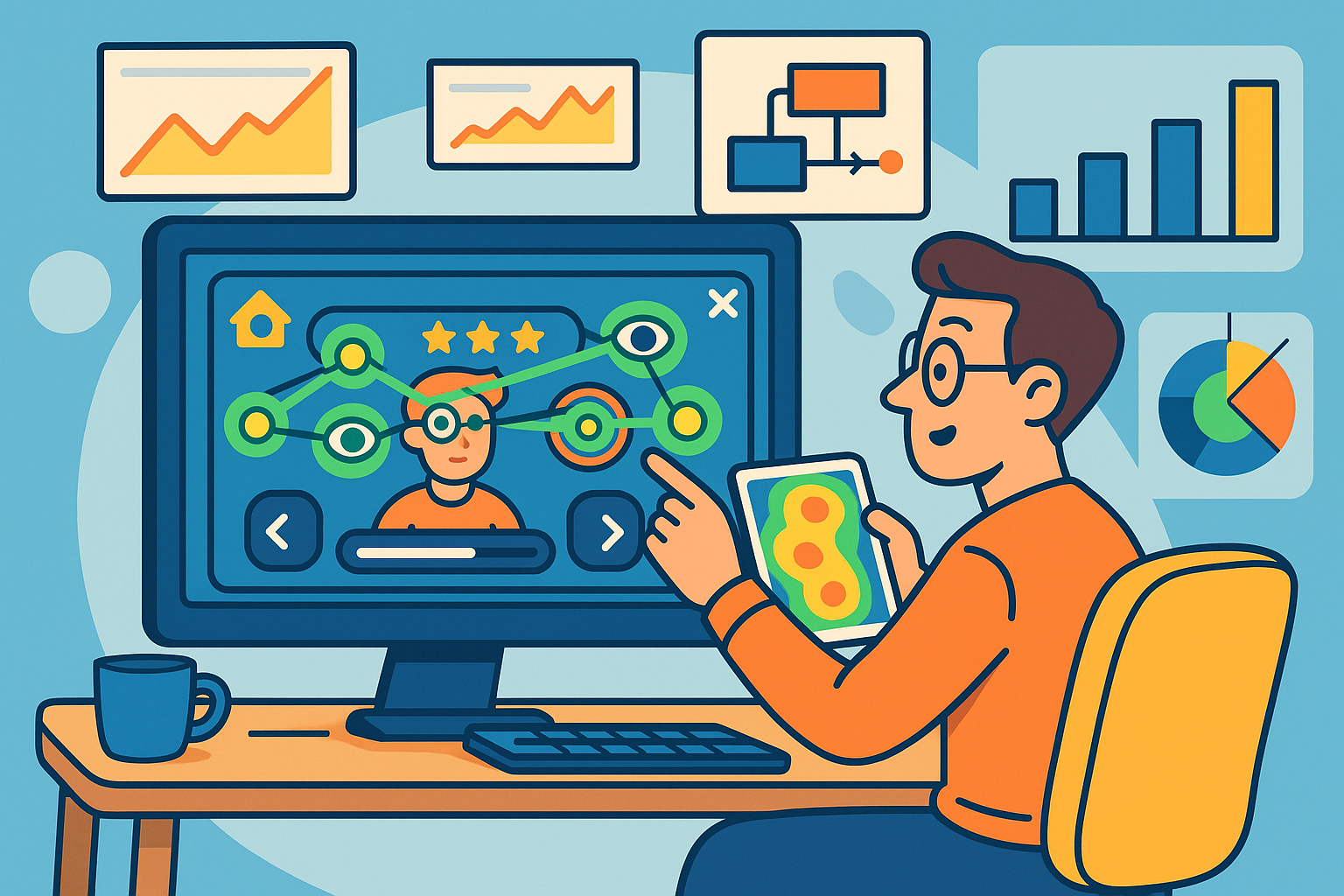 Data-Driven UI Visualizing Player Learning